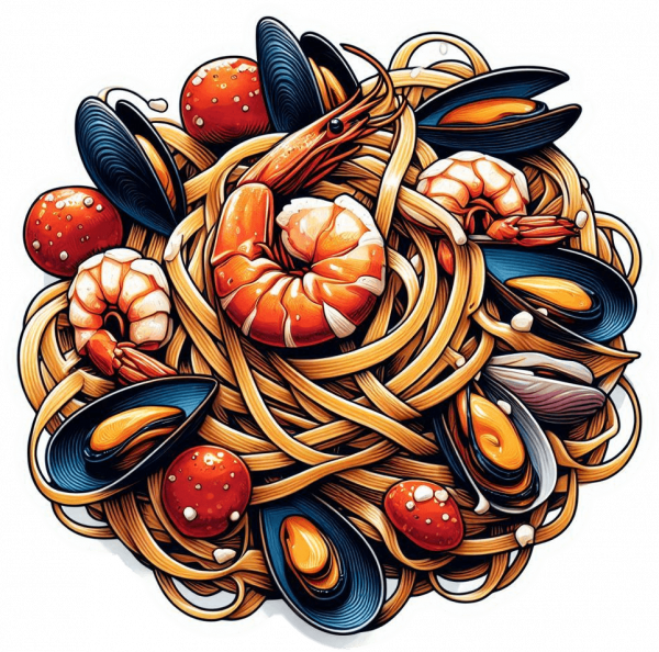 Linguini Frutti di Mare Plato Italiano 02