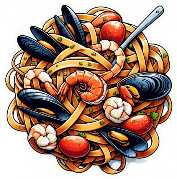 Linguini Frutti di Mare Plato Italiano 01