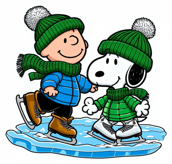 Snoopy y Charlie Brown Patinata Navideña 01