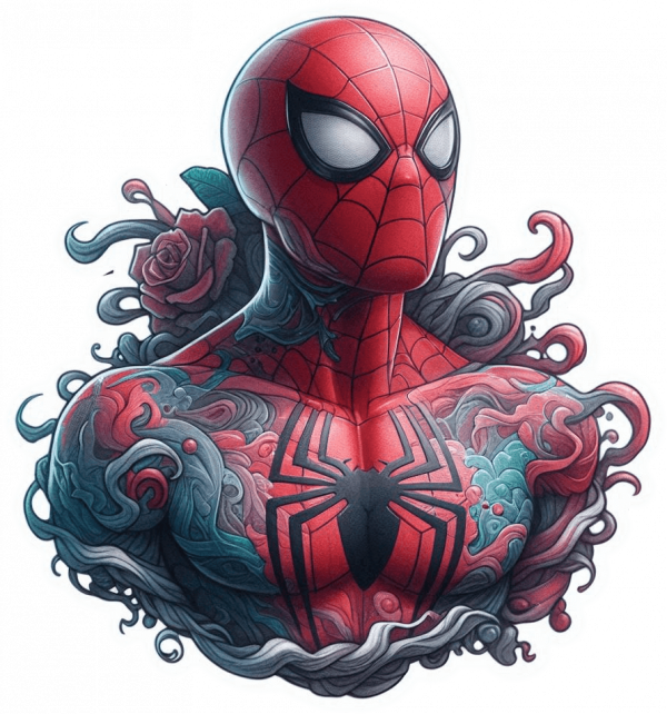 Tatuaje Acuarela de Spiderman 02