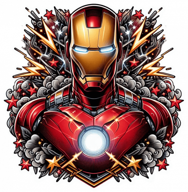 Tatuaje realista Iron Man 03